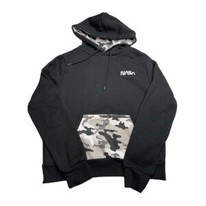 NASA X Primark Black Pullover Hoodie Hooded Sweatshirt XS